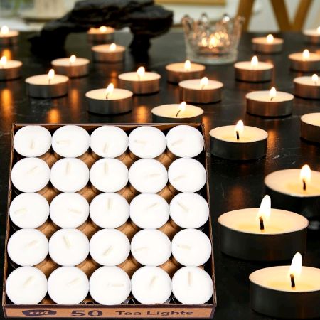 Handmade White Unscented Soy Wax Tealight Collection 25 Pieces